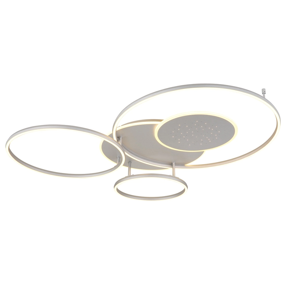 Zilvergrijze plafondlamp Johnson modern Globo 9007371580552