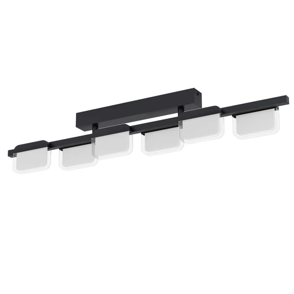 Zwarte plafondlamp Ervidel met led