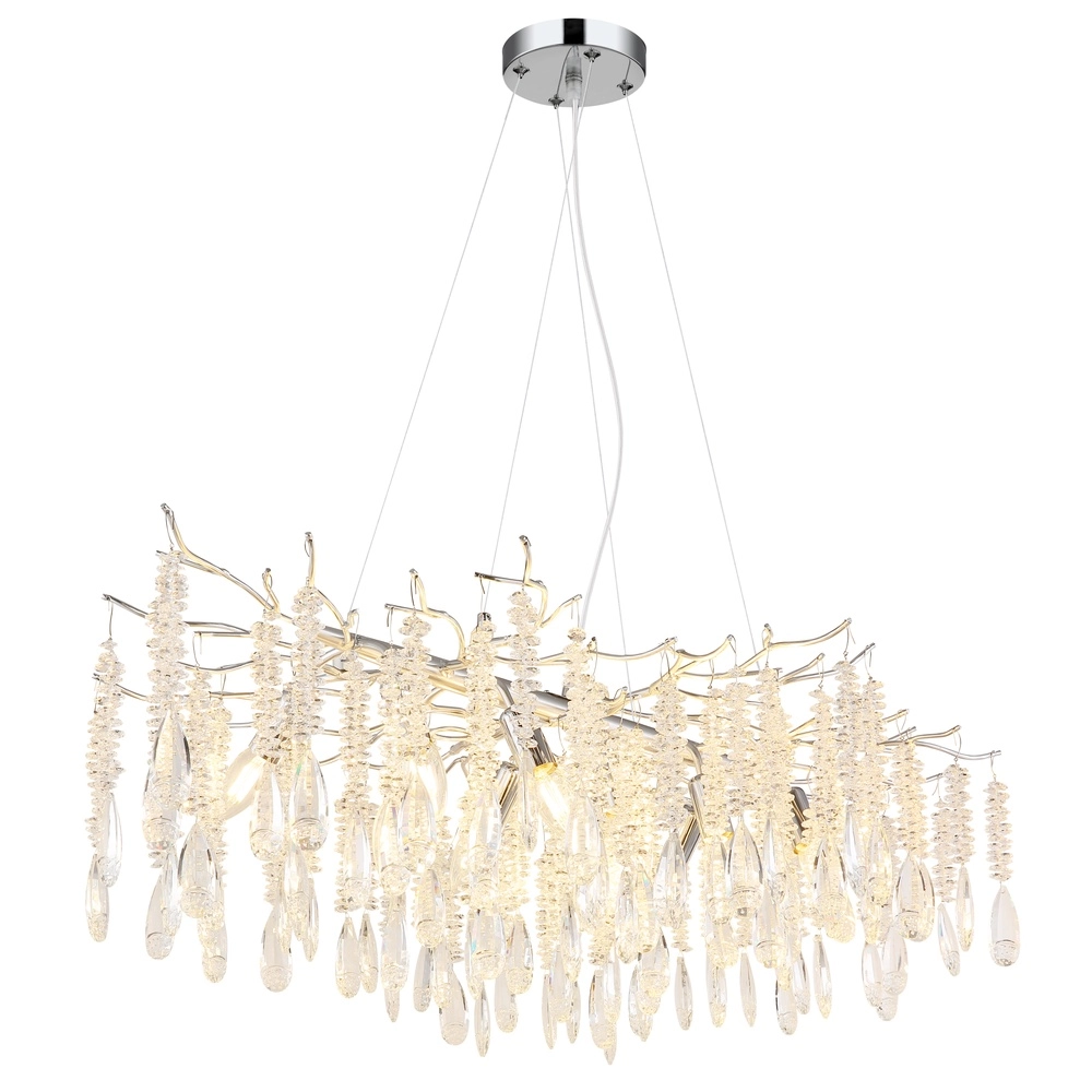 Hanglamp Kinga zilvergrijs 100cm