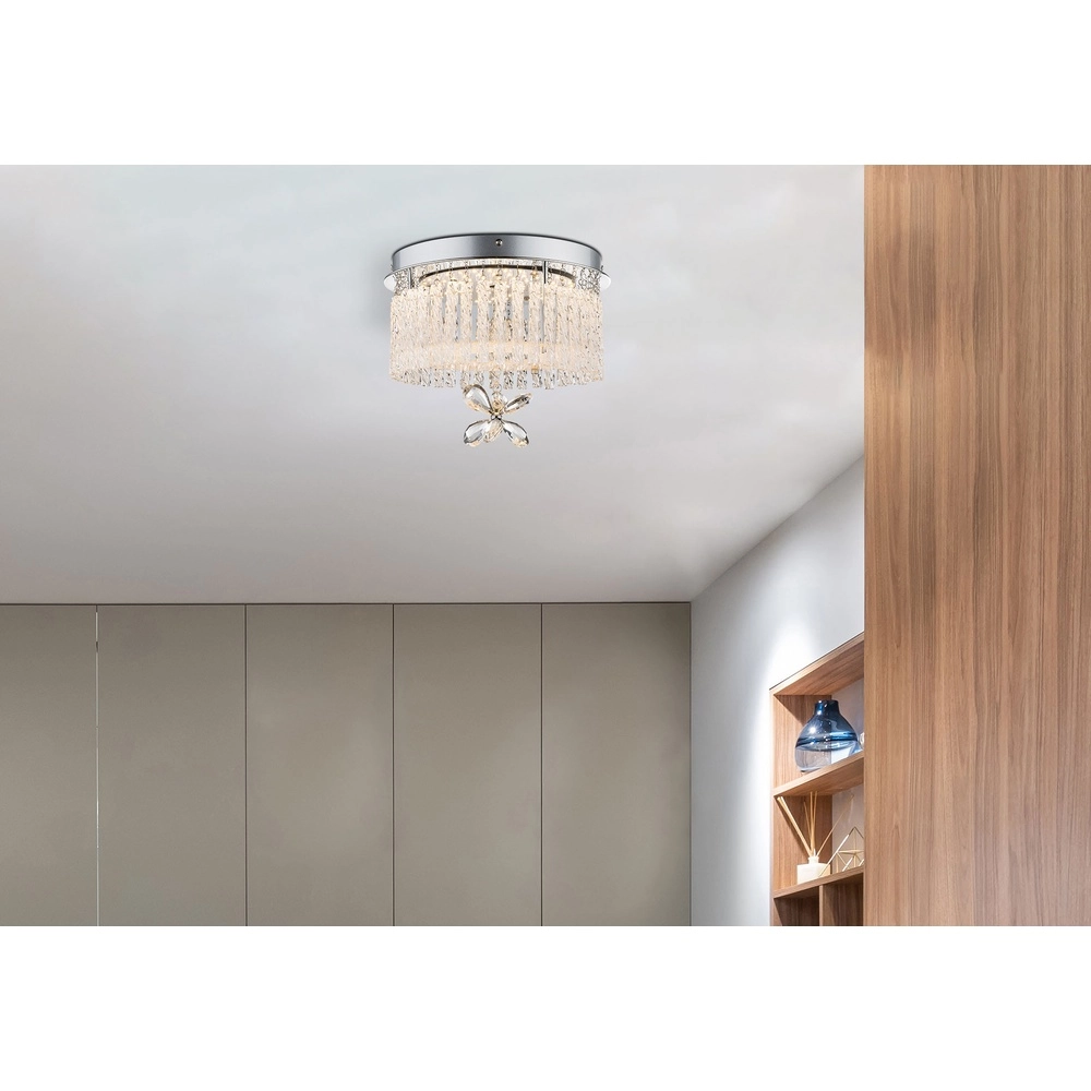 Ronde plafondlamp Mathilda chroom Globo 9007371334346