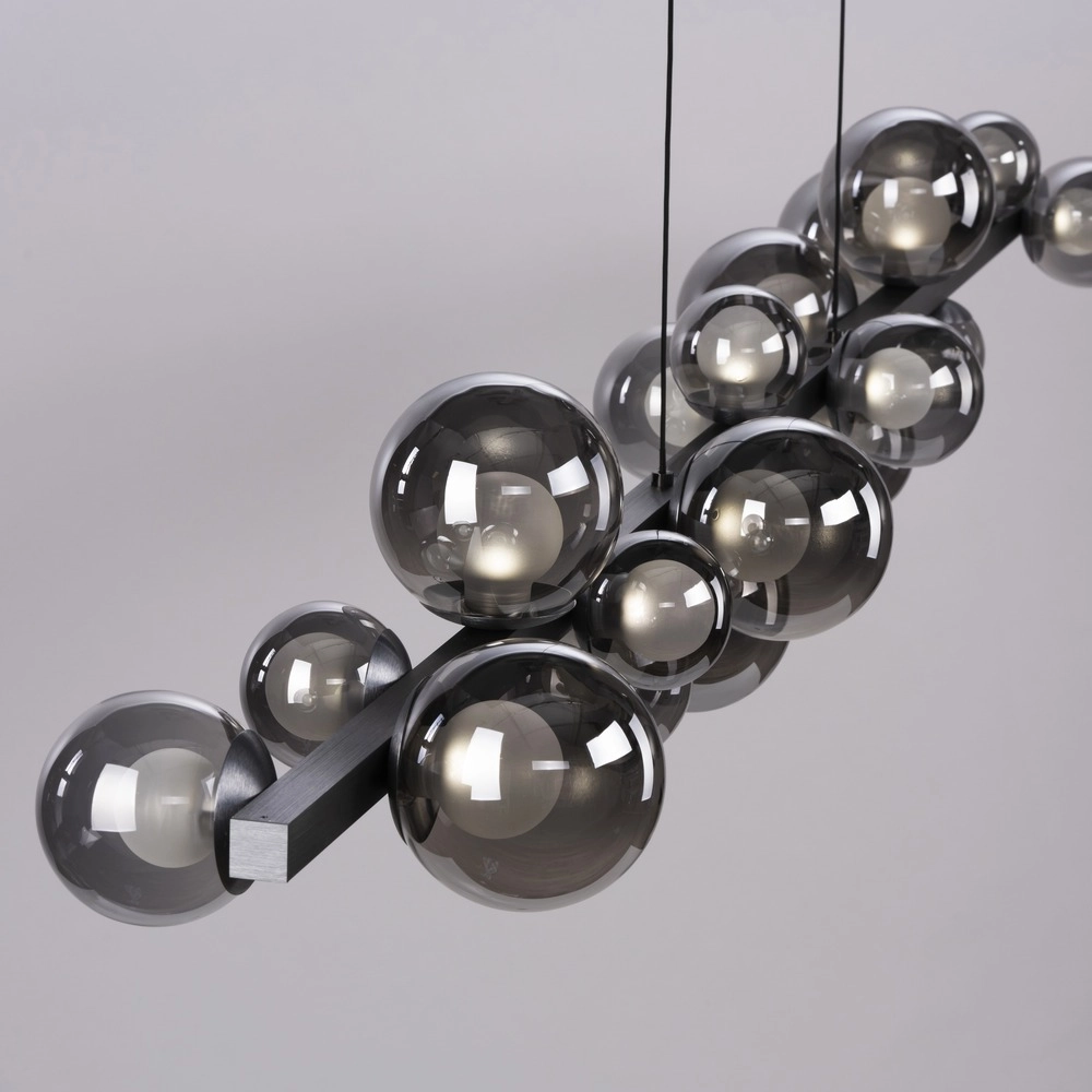 Eettafel hanglamp Pure E-Popup 18L - met smoke glas Paul Neuhaus 4012248396452