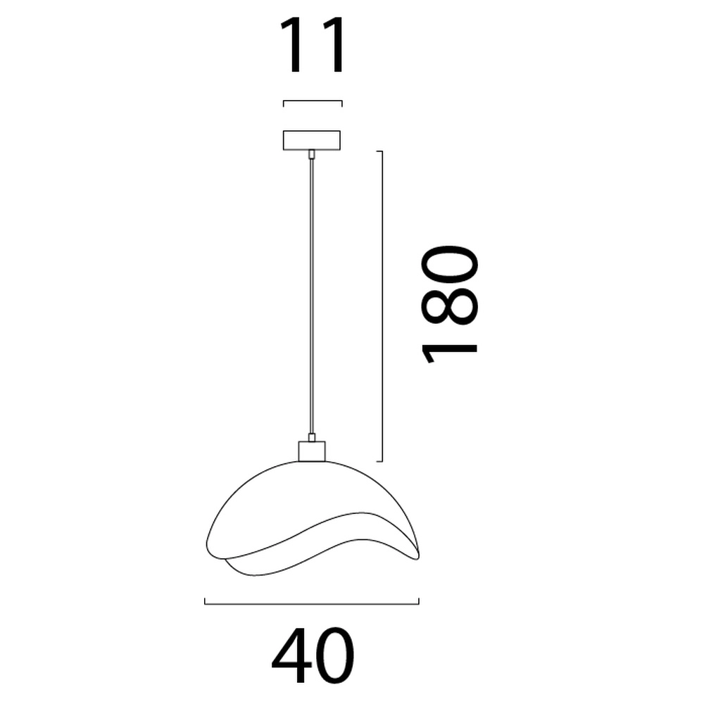 Design hanglamp Volta Ø40cm - golvend - zand Masterlight 8718121393384