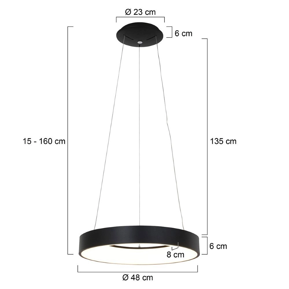 Led hanglamp Ringlede Ø 48cm Steinhauer 8712746132847