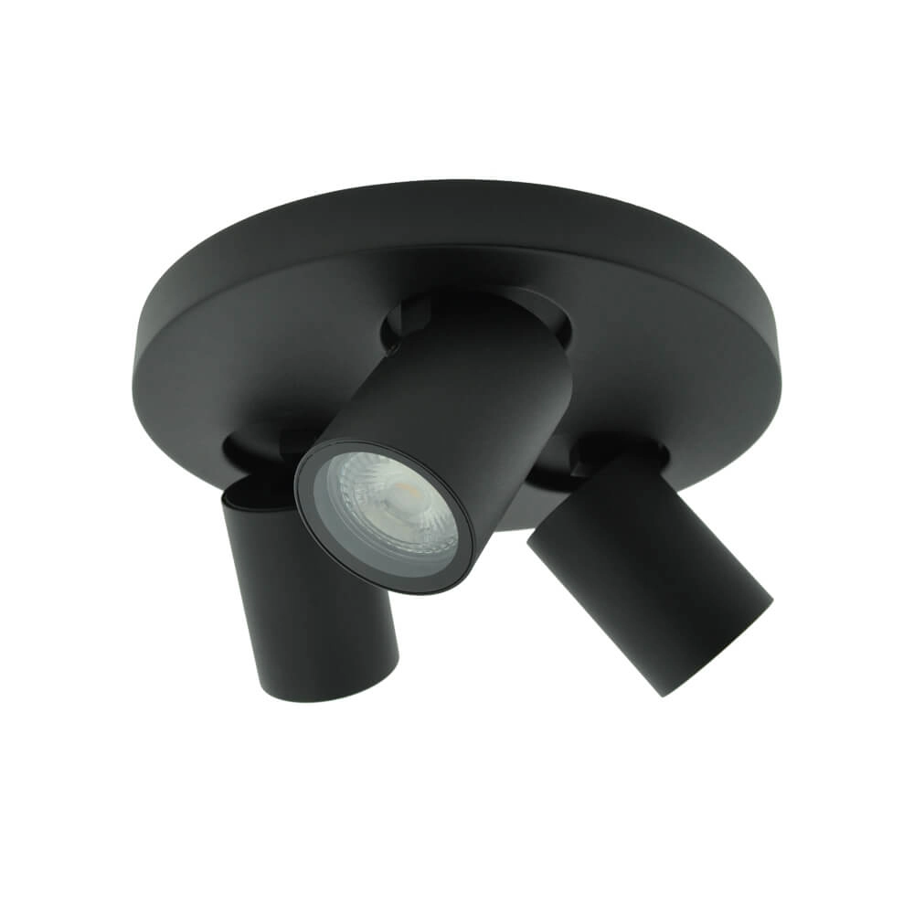 Zwarte badkamerspot Seller - IP44 3-lichts Lyora 5053423187761