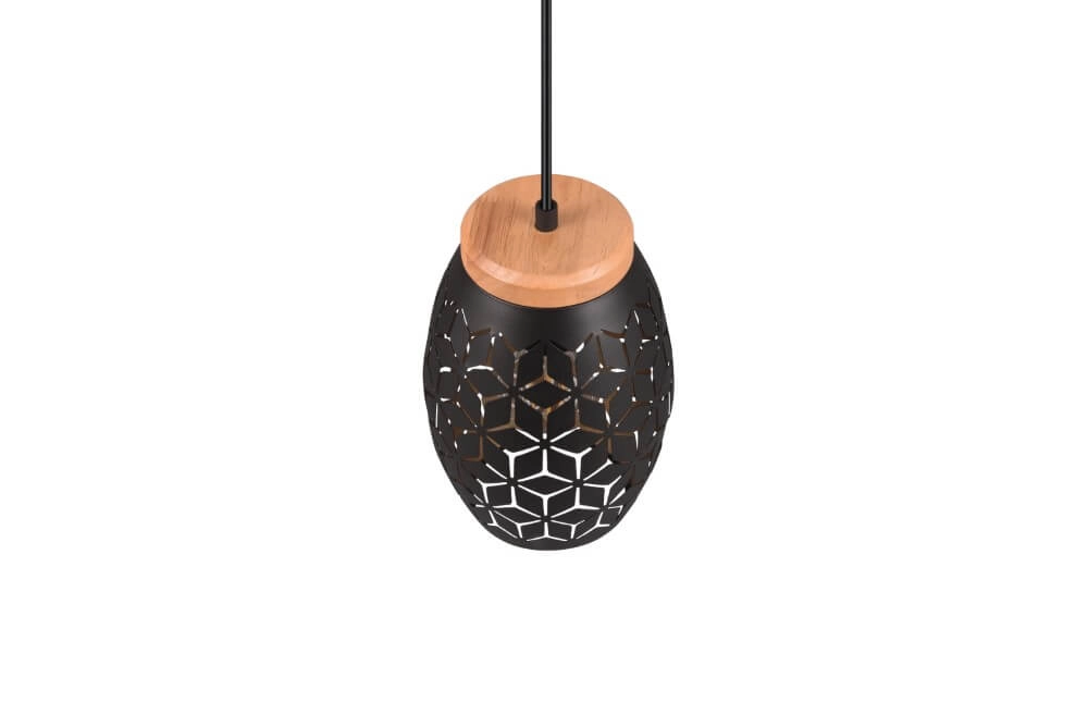 Zwart goude hanglamp Bidar design Trio 4017807574883