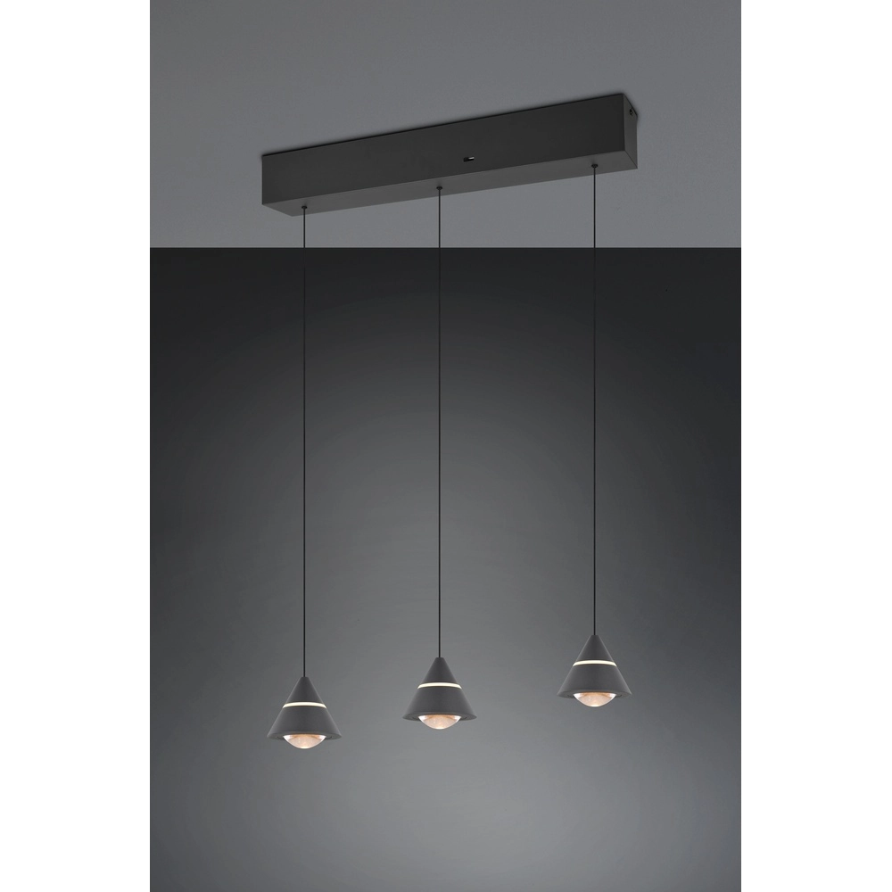Design hanglamp Romeo 3-lichts zwart Trio 4017807667769