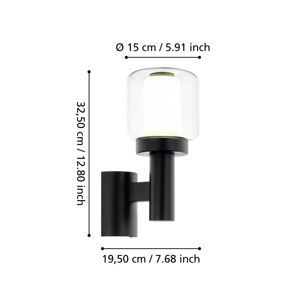 Design wandlamp Poliento zwart Eglo 4046806039505