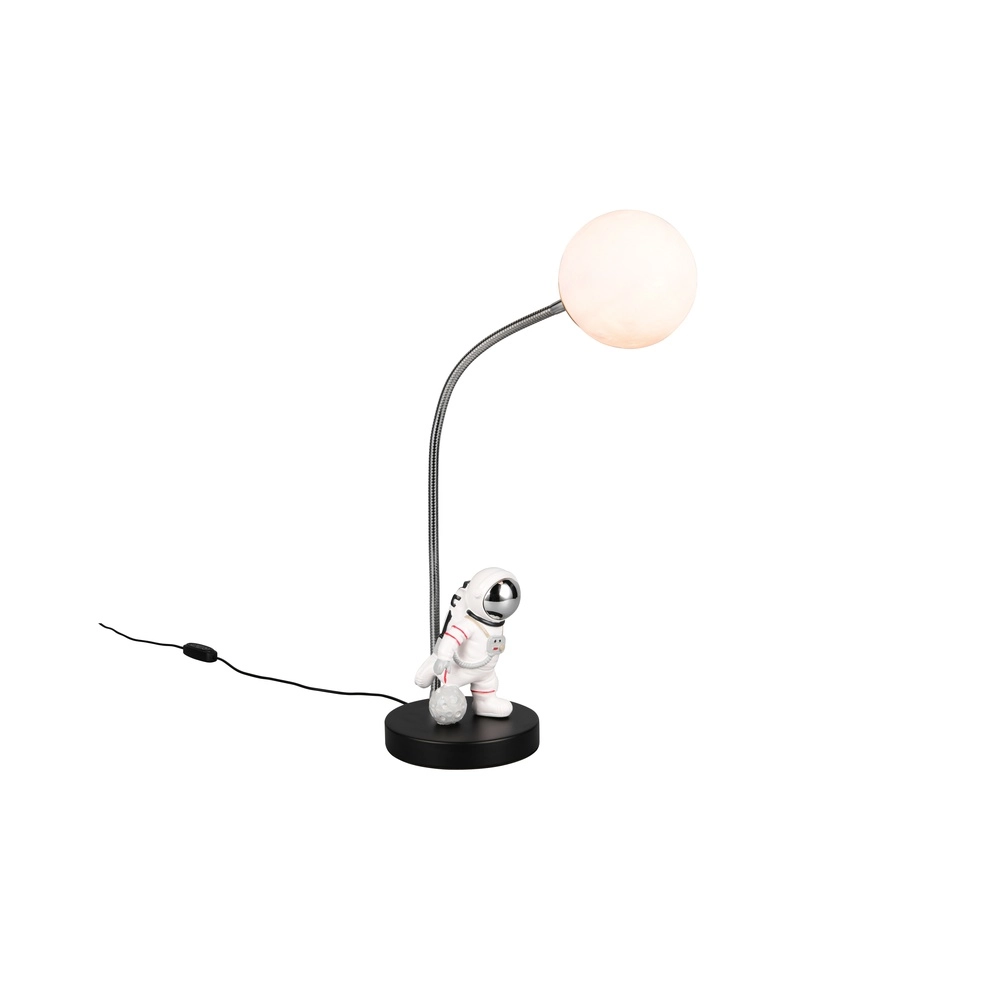 Tafellamp Arm zwart met wit