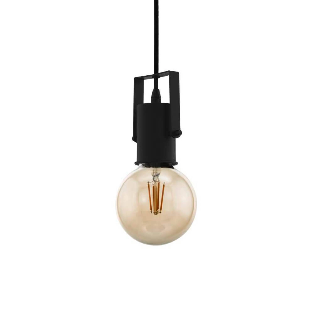 Zwarte landelijke hanglamp Calari