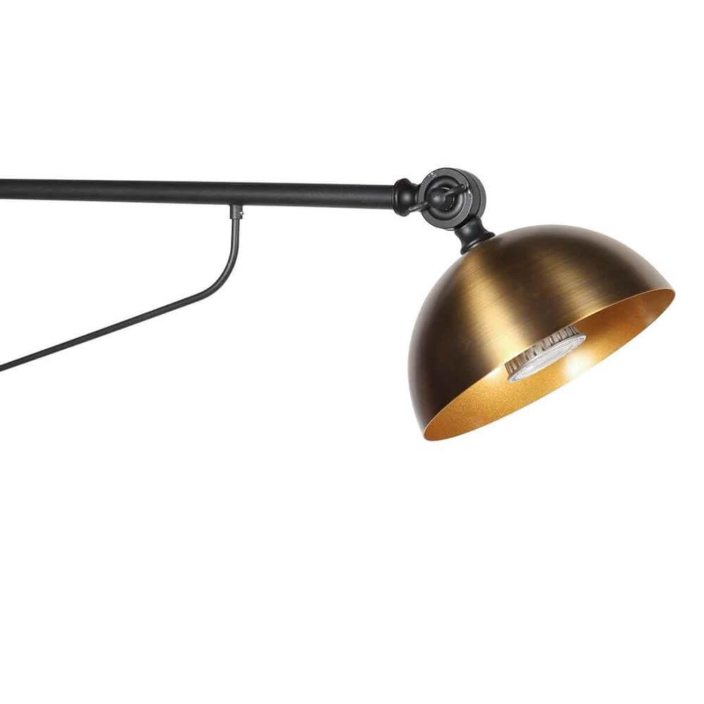 Wandlamp Pintino zwart met brons Steinhauer 8712746176506