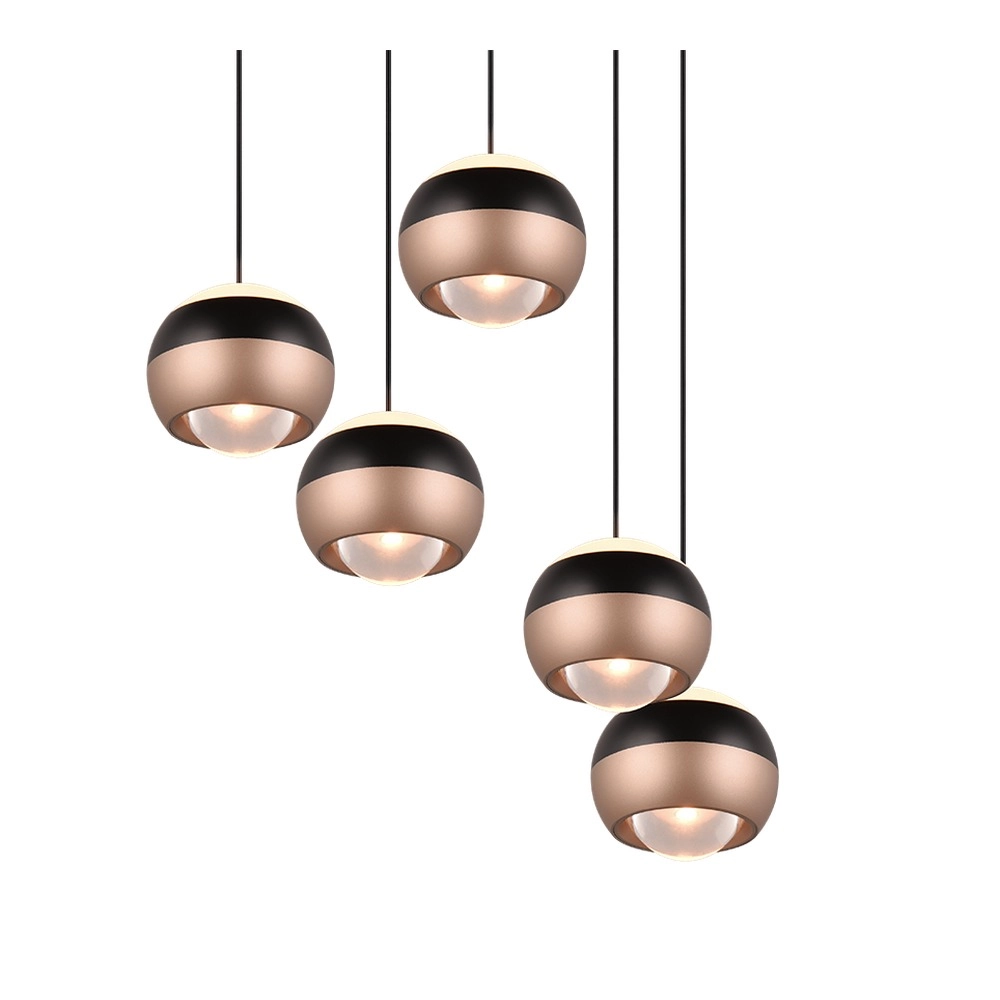 Design hanglamp Orbit 5-lichts rond Trio 4017807578867