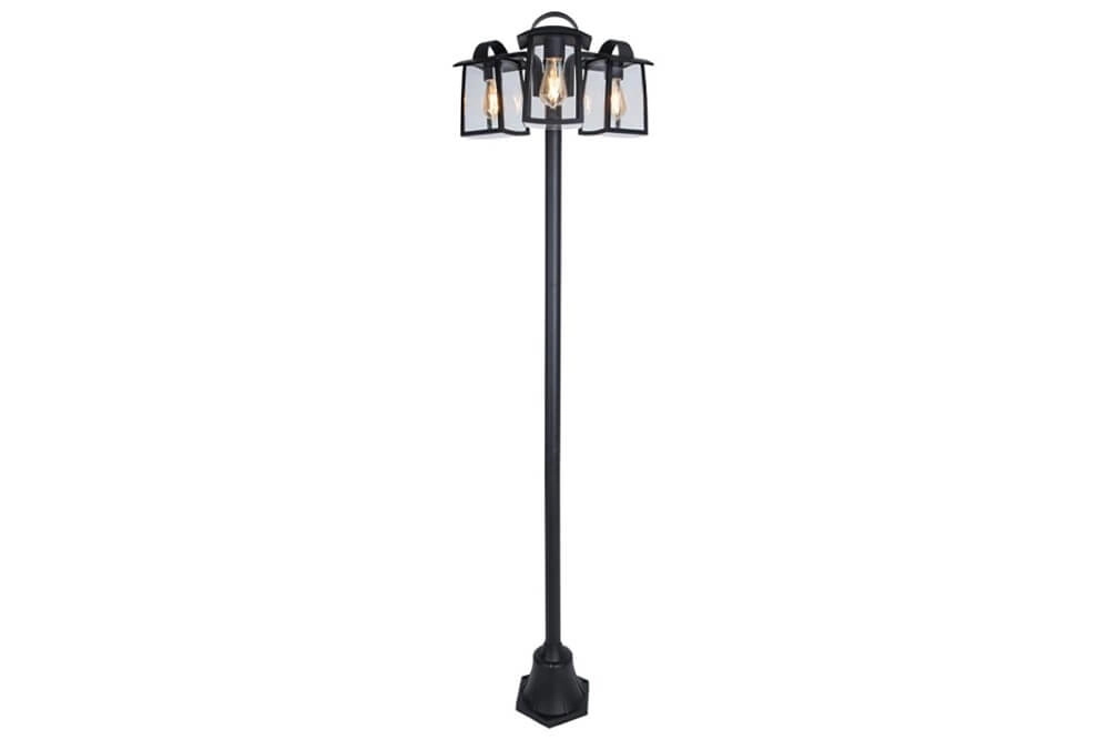 Leuke tuinlamp Kelsey zwart 3-lichts