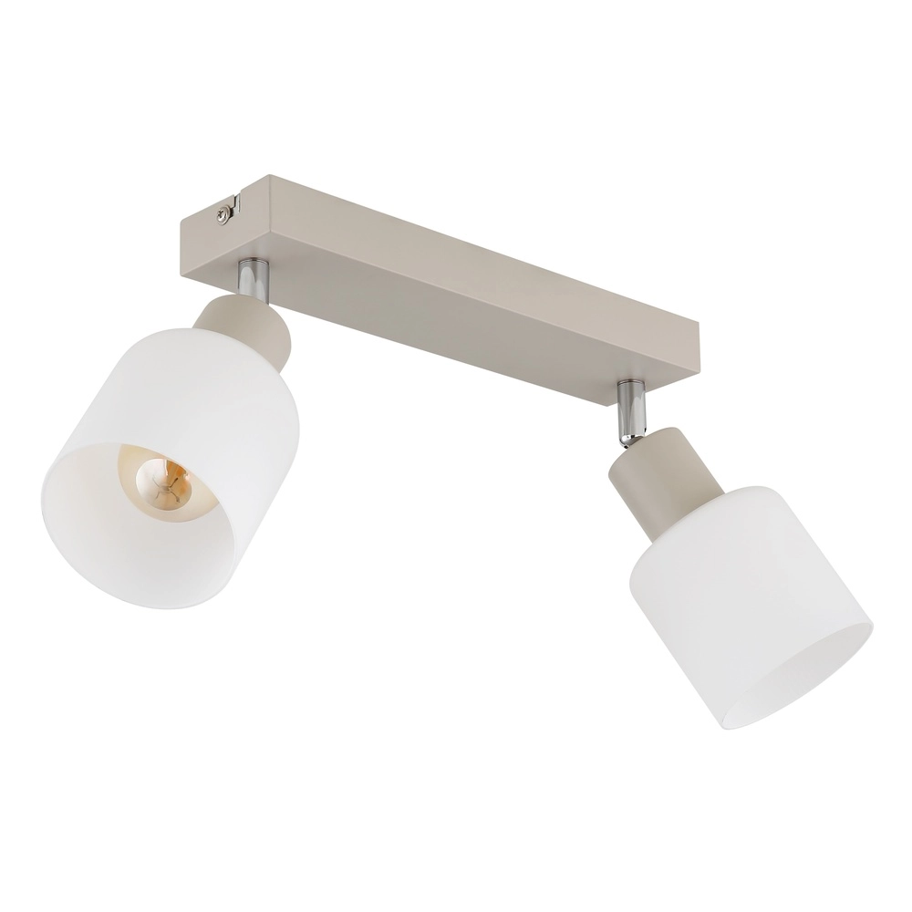 2-lichts plafondspot Trent zand bruin Globo 9007371575961