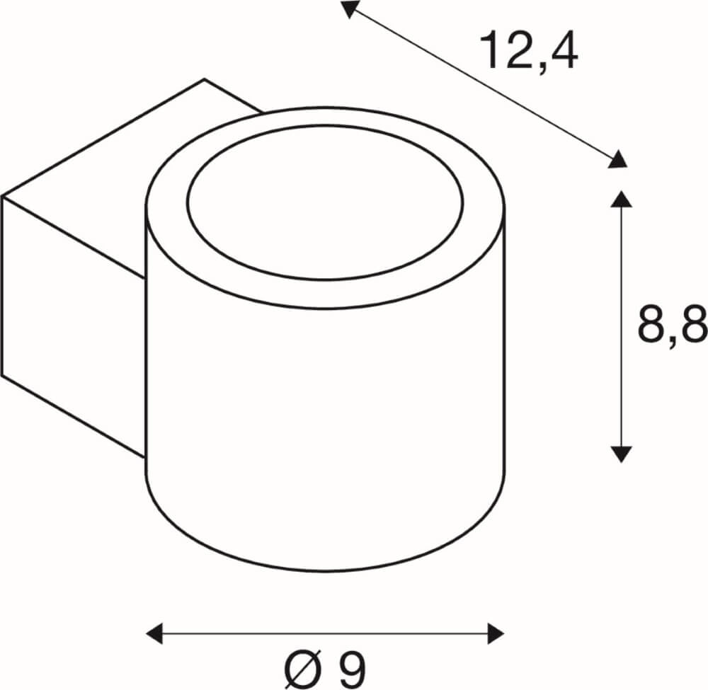 Dim-to-warm muurspot Oculus zwart SLV 4024163263863