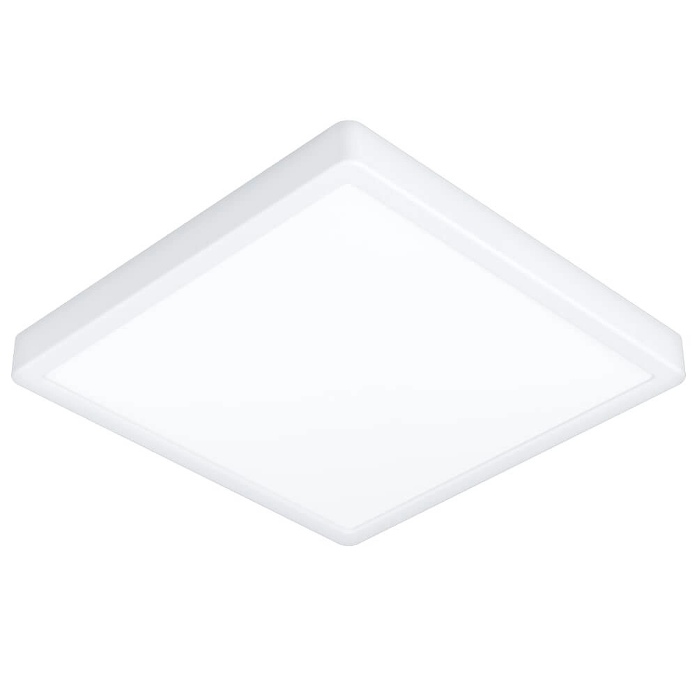 Vierkante plafondlamp Argolis 2 IP44 wit