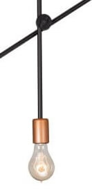 3-lichts hanglamp Sticks zwart met goud Lyora 5903139626897