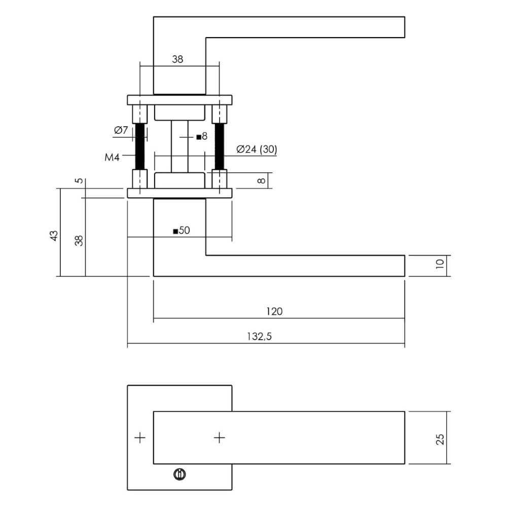 Strakke deurklink Amsterdam RVS Intersteel 8714186571989