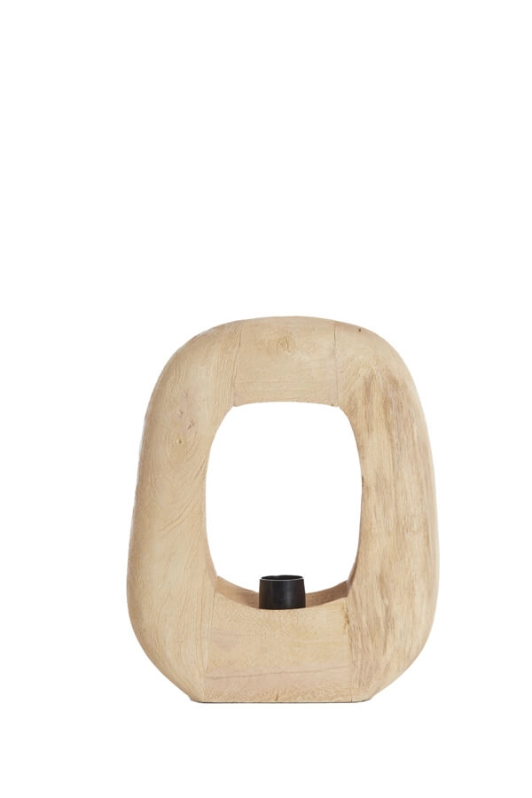 Licht houten tafellamp Kelafo 24 x 30cm Light & Living 8717807701093
