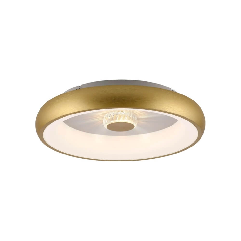 Ronde plafondlamp Vertigo messing Ø 46,5cm