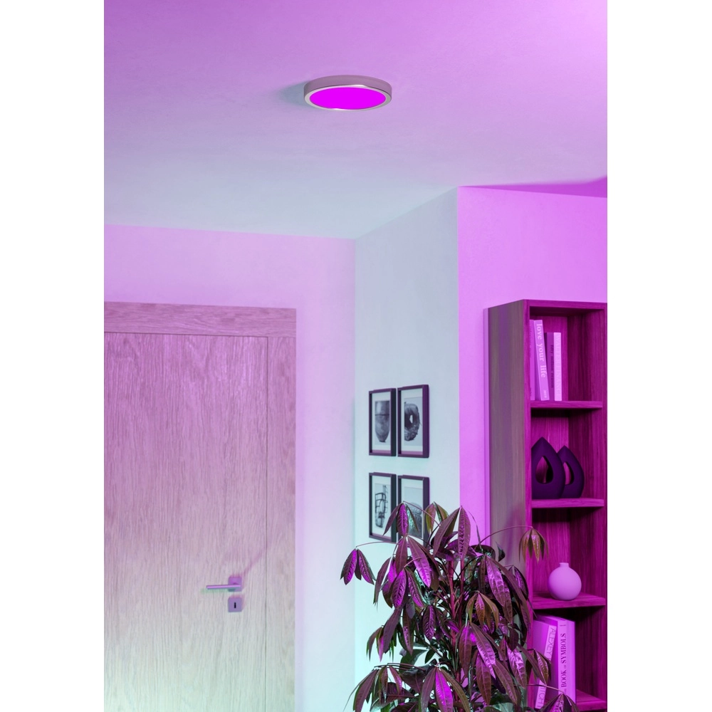 Plafonnière IP44 Fueva 6-Z rond - rvs - Ø 21,1cm Eglo 9008606330607