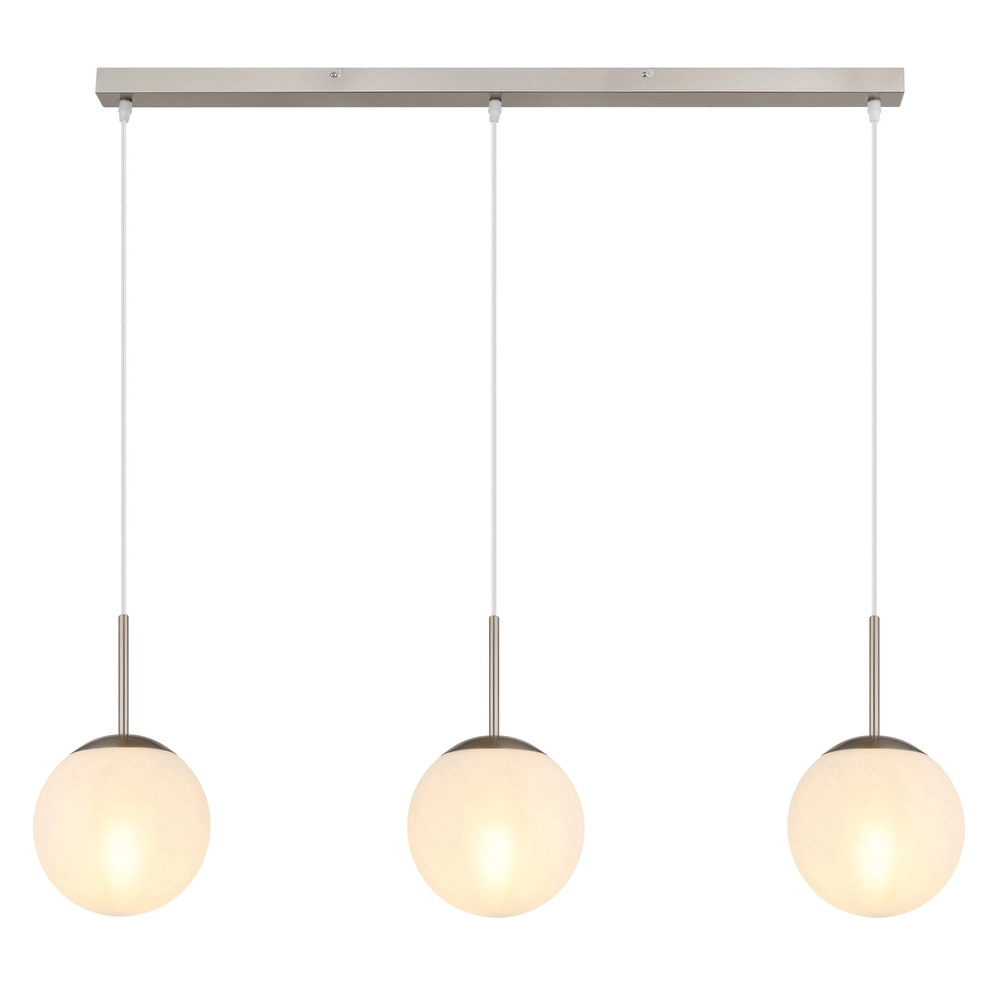 Design hanglamp Kop nikkel 3-lichts recht Globo 9007371516995