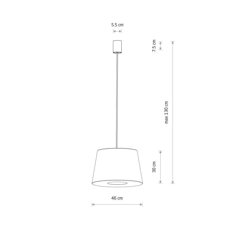 Hanglamp Tutoia zand bruin Ø 46cm Lyora 5903139116824