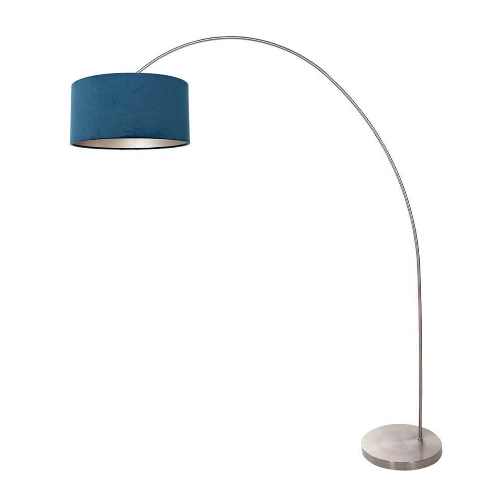 Booglamp Solva metaal met blauwe kap Steinhauer 8712746174885