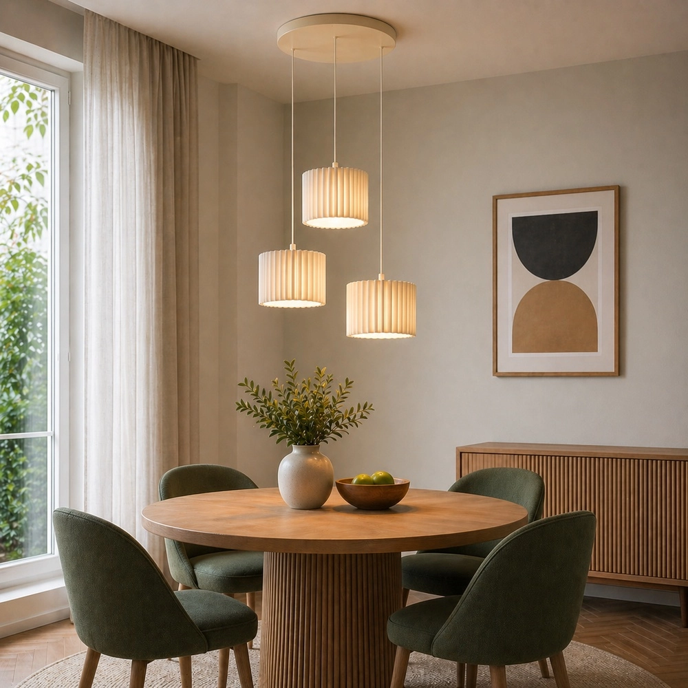Japandi hanglamp Velin Ø 61cm zand bruin Brilliant 4004353476822