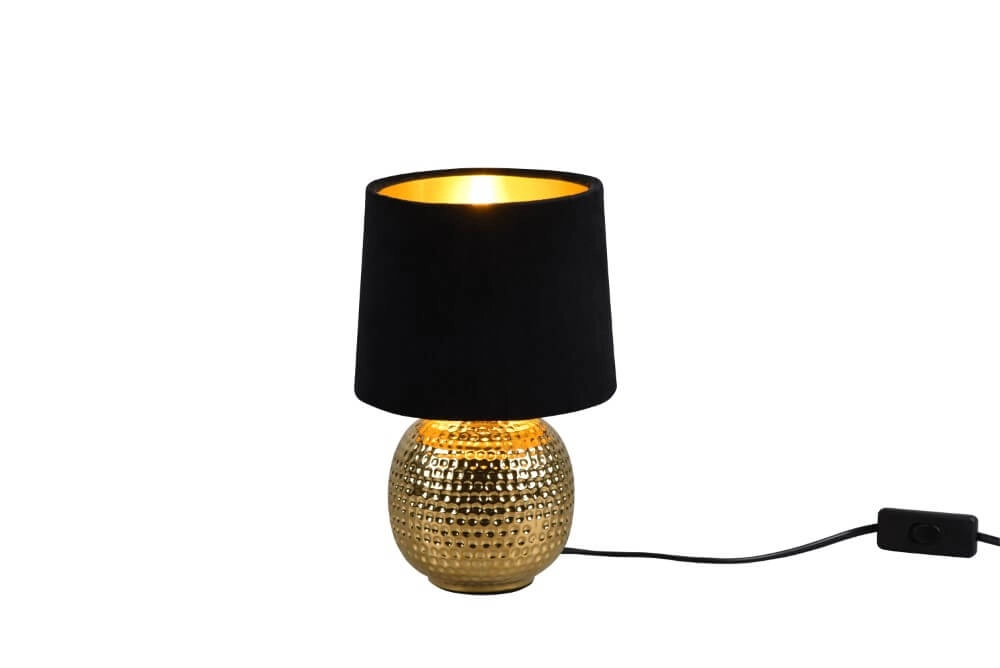 Schemerlampje Sophia zwart met goud
