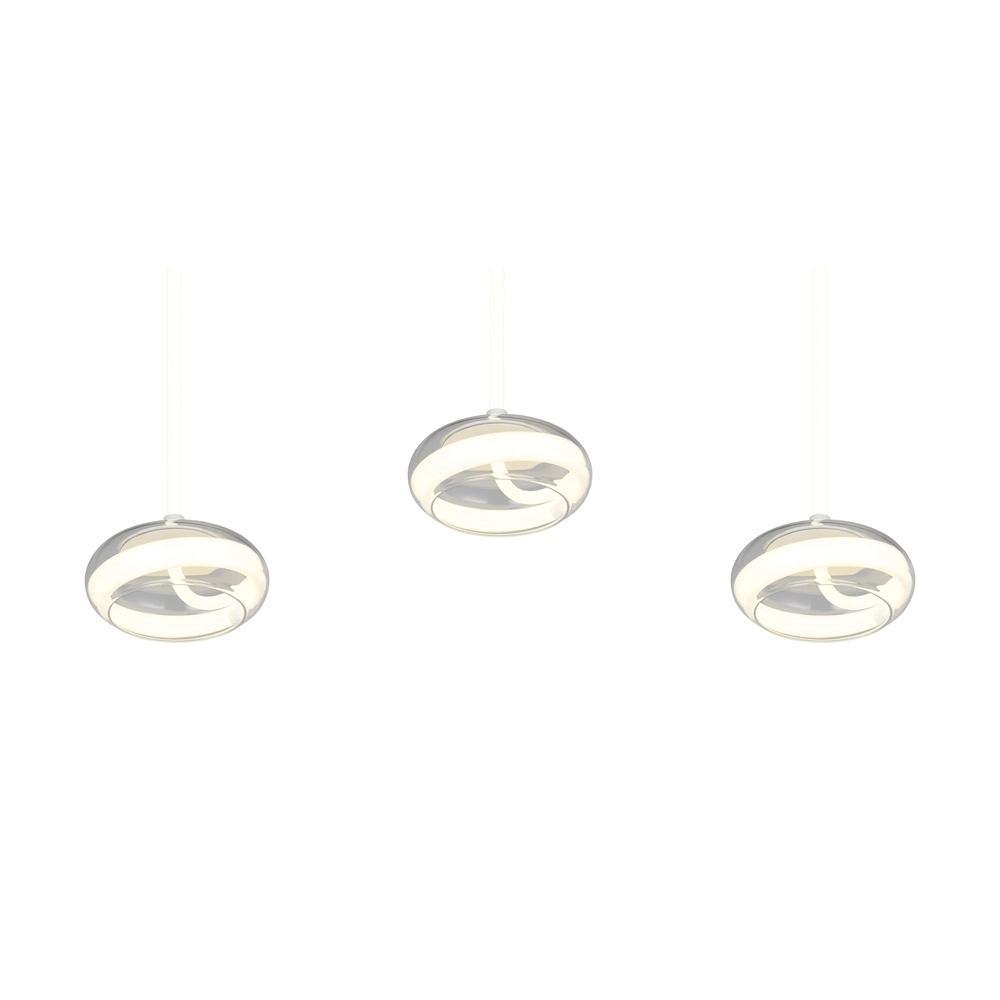 3-lichts design hanglamp Tarsia wit Trio 4017807683363