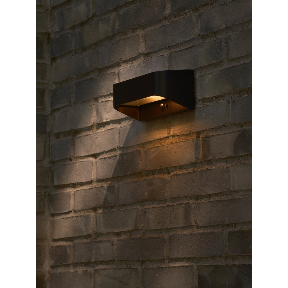 Zwarte Marcellio Solar  lamp met sensor Nordlux 5704924025570