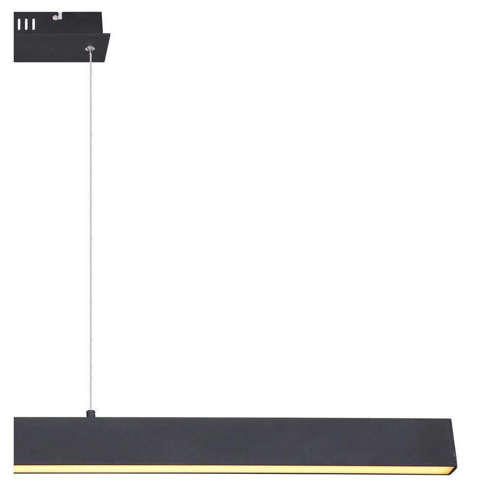 Strakke hanglamp Verena zwart 121cm Globo 9007371404599