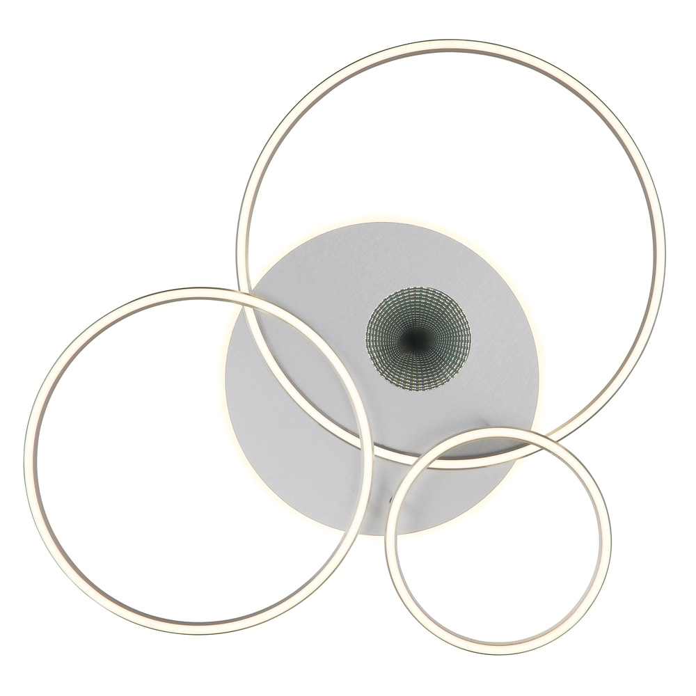 Moderne plafondlamp Invertina zilvergrijs 90cm Globo 9007371575404