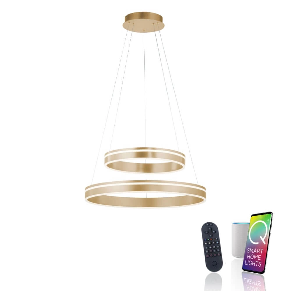Hanglamp Q-Vito Ø 59cm messing Paul Neuhaus 4012248357781