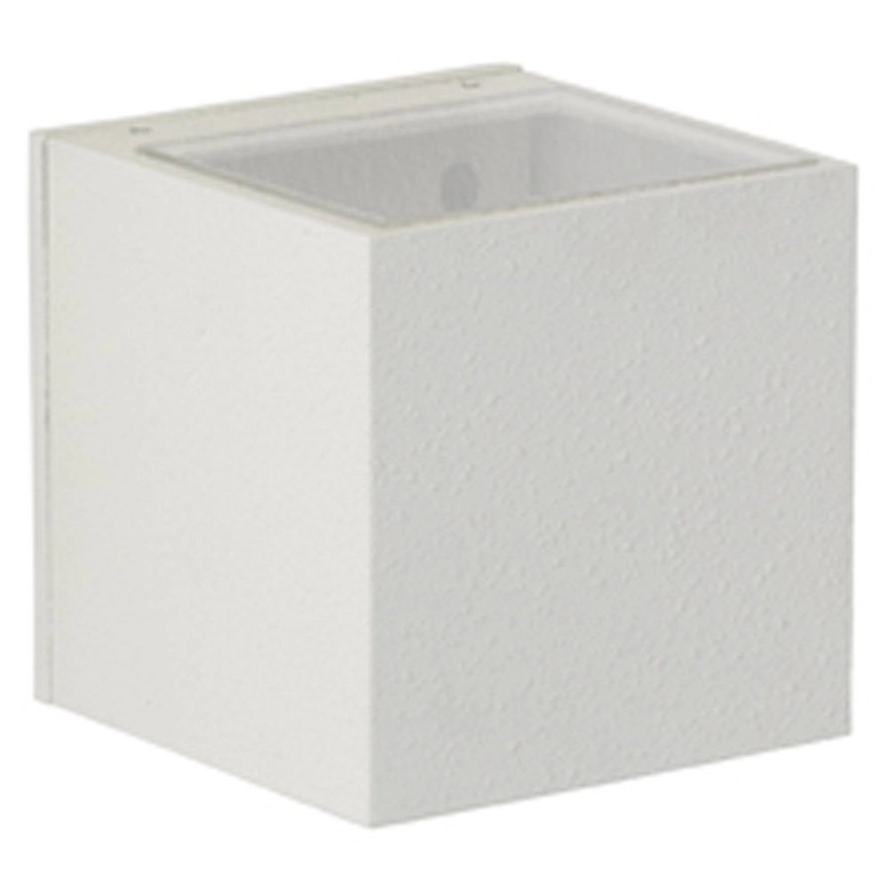 Vierkante Led muurlamp Rhain 10,5cm - wit
