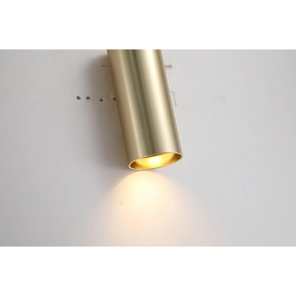 Ronde wandlamp Sifor geborsteld goud Lyora 5053423284606