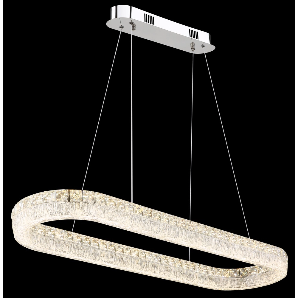 Hanglamp Laurel ovaal chroom Globo 9007371572779