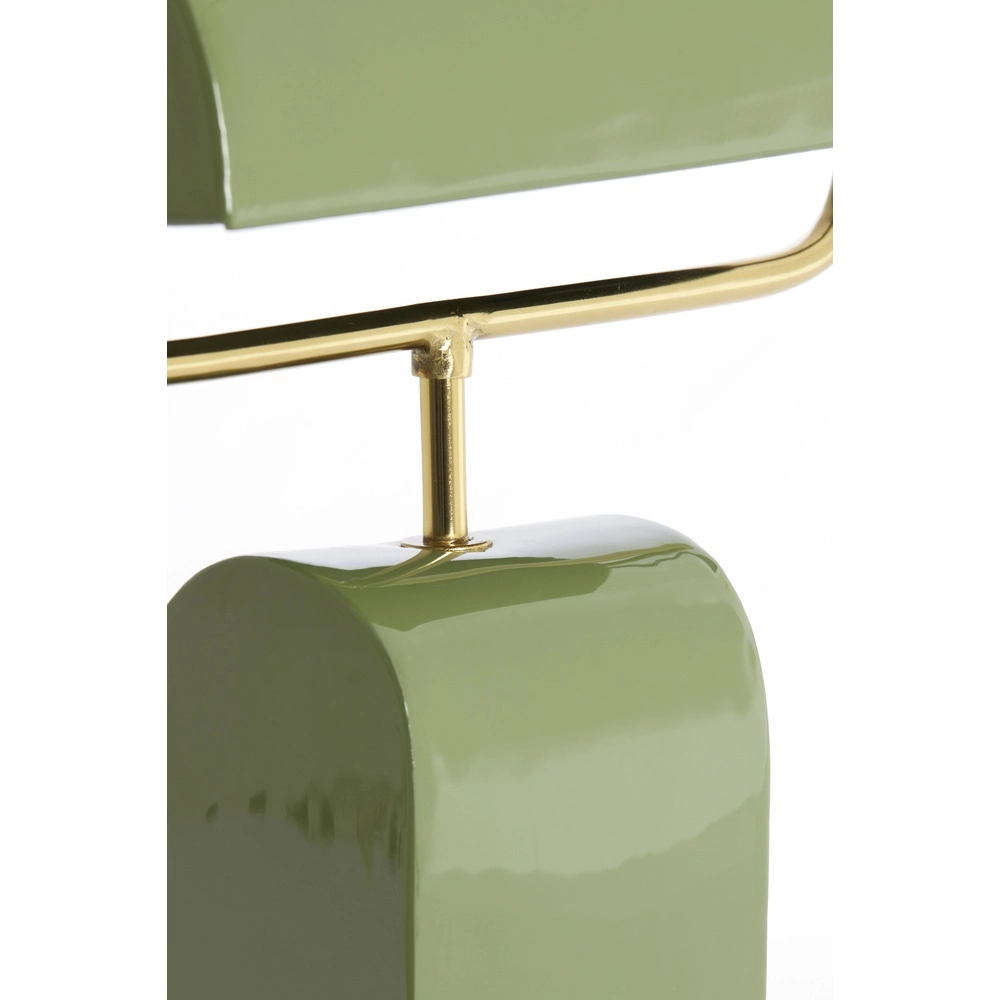 Lichtgroene bureaulamp Cardona met goud - 1x E27 Light & Living 8717807816261