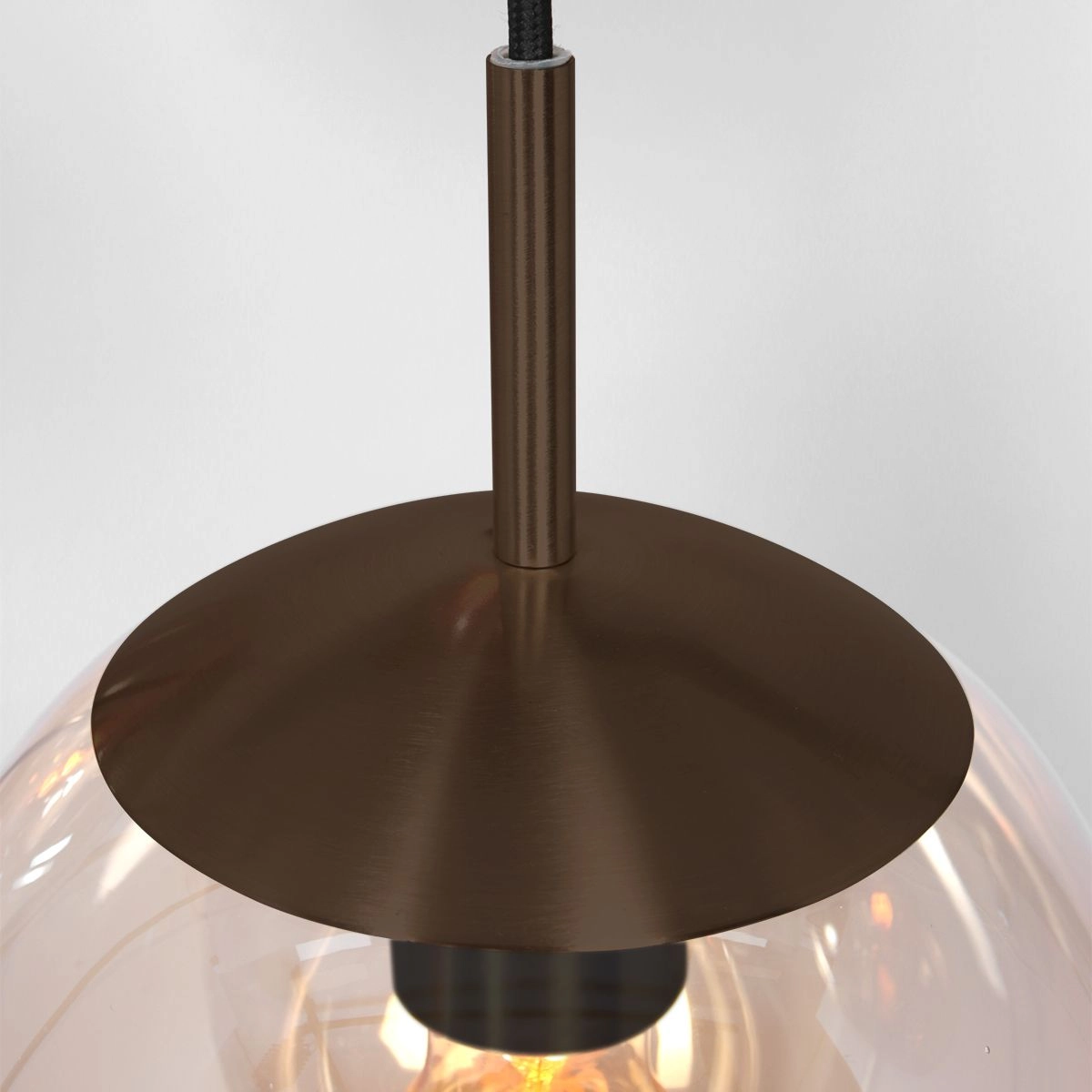 5-lichts vide hanglamp Bollique cacao met amber glas Steinhauer 8712746187175
