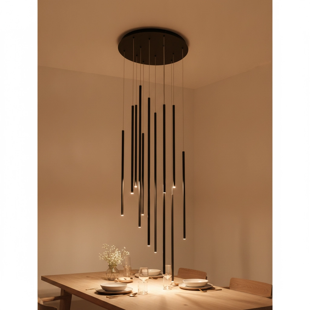 Design hanglamp Elettra 12-lichts zwart