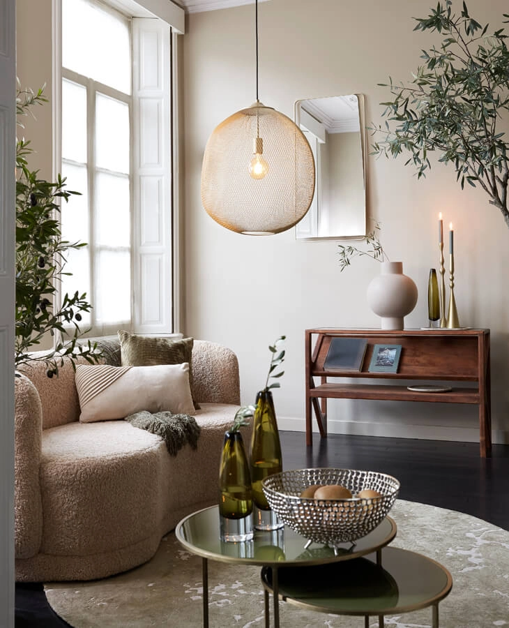 Gouden hanglamp Moroc Ø 40cm Light & Living 8717807605216