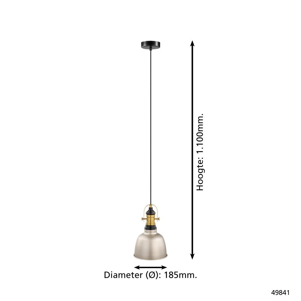 Hanglamp Gilwell 18,5cm Rose zilver met goud Eglo 9002759498412