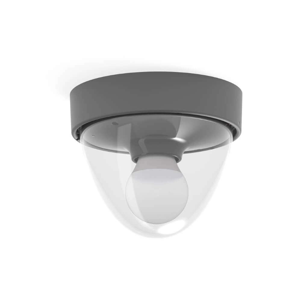 Antracieten plafondlamp Nook voor buiten