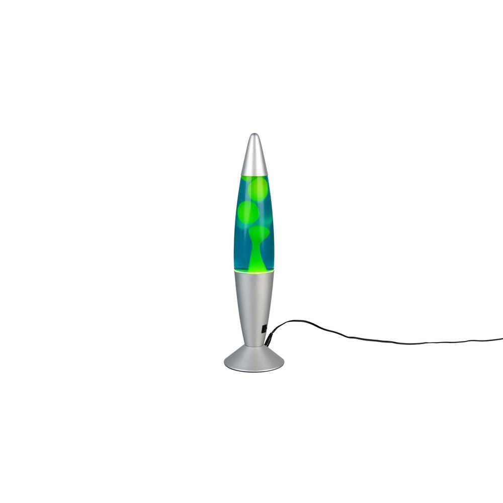 Lavalamp Vesuv zilver met groen