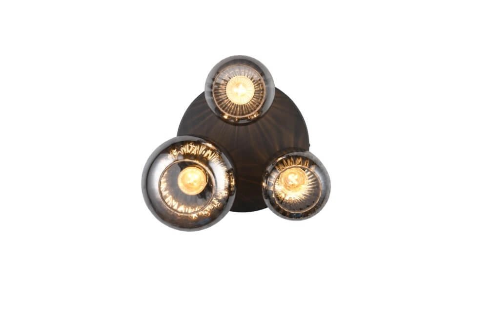 Trendy plafondlamp Diva met smoke glas Trio 4017807614602