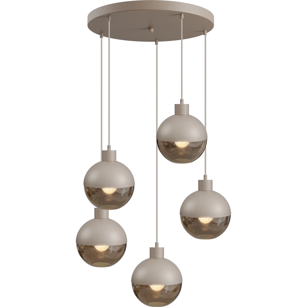 Design hanglamp Opera 5-lichts beige terra Ø 50cm