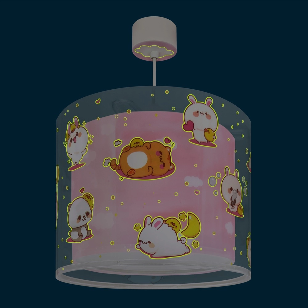 Kinder hanglamp Kawaii Friends roze glow in the dark Dalber 8420406002699