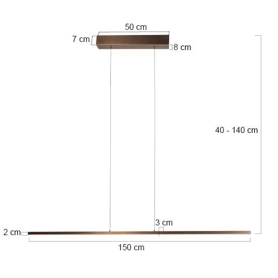 Bronzen hanglamp Bande 150cm design Steinhauer 8712746180954