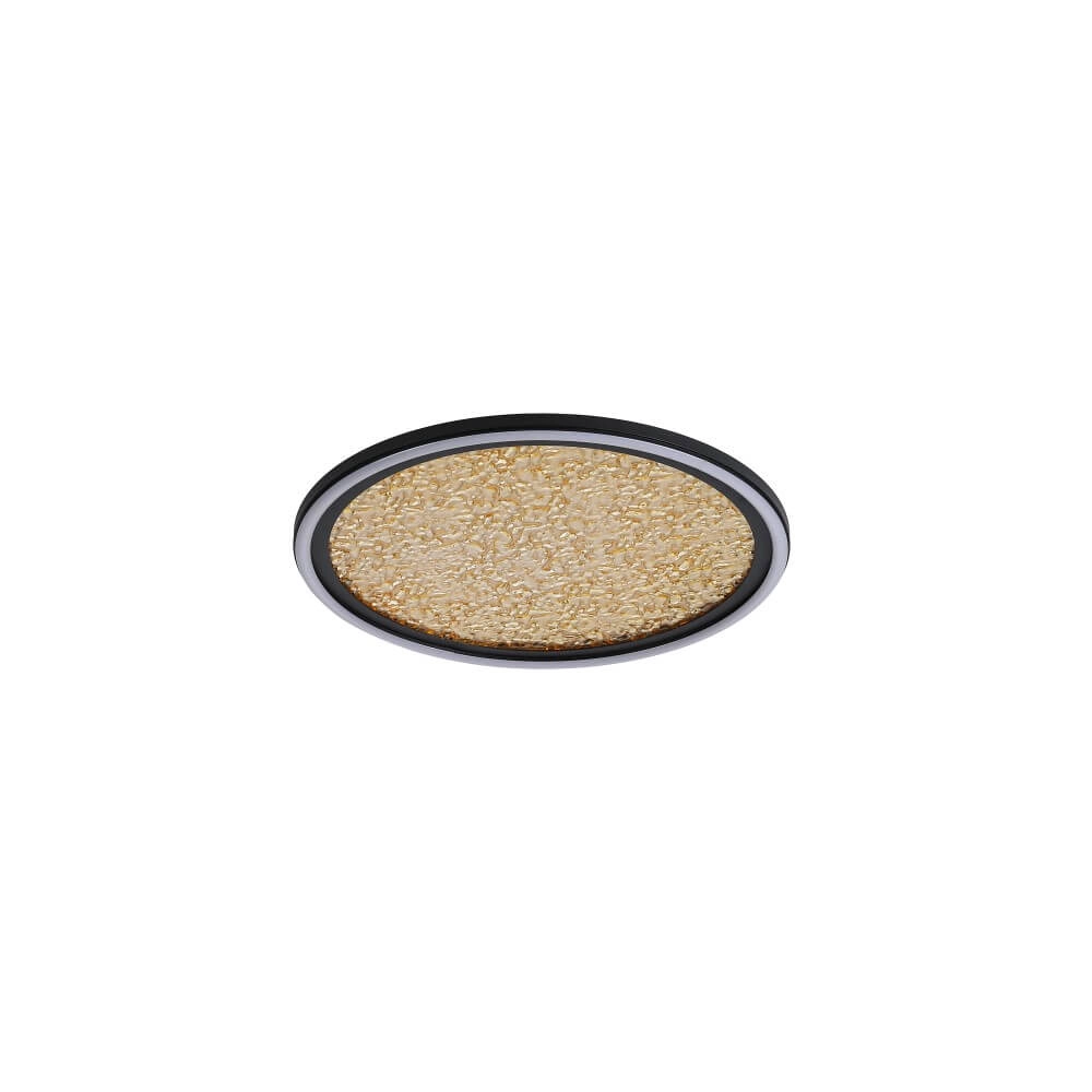 Design plafonnière Luna Ø 40cm zwart met goud Searchlight 5053423273815