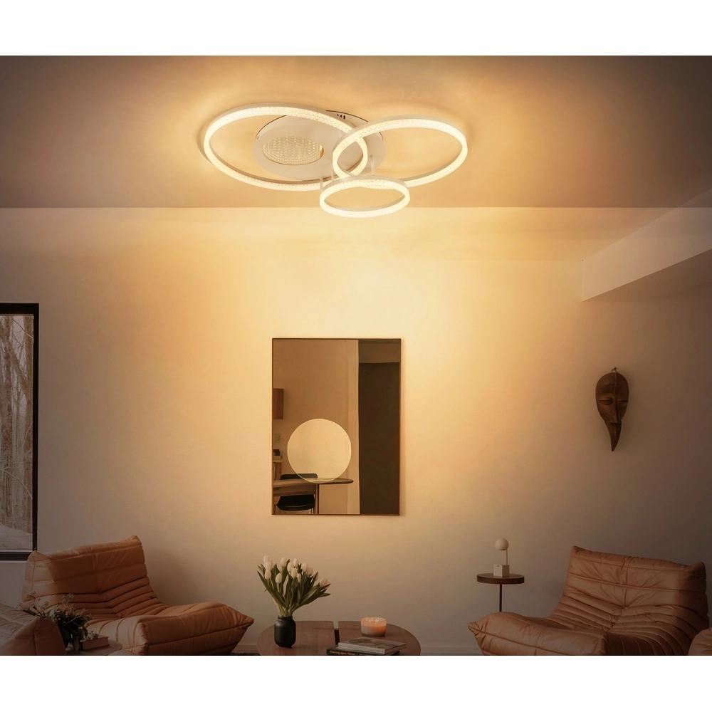 Plafondlamp zand bruin Sanford rond Globo 9007371589739
